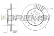 CD6948V Brzdový kotouč BREMSI