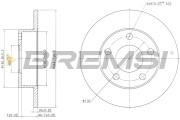 CD6952S Brzdový kotouč BREMSI
