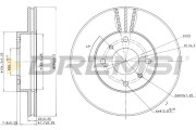CD6959V Brzdový kotouč BREMSI