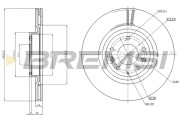 CD6960V Brzdový kotouč BREMSI