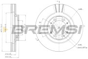 CD6974V Brzdový kotouč BREMSI