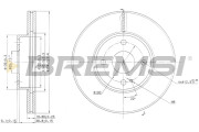 CD6975V Brzdový kotouč BREMSI