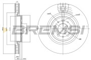 CD7001V Brzdový kotouč BREMSI