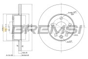 CD7011S Brzdový kotouč BREMSI