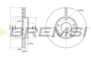 CD7014V Brzdový kotouč BREMSI