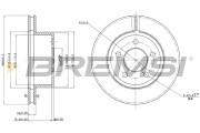 CD7027V Brzdový kotouč BREMSI