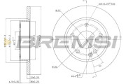 CD7034S Brzdový kotouč BREMSI