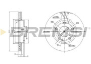 CD7035V Brzdový kotouč BREMSI