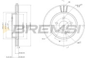 CD7036V Brzdový kotouč BREMSI