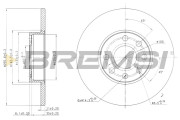 CD7040S Brzdový kotouč BREMSI