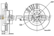 CD7055V Brzdový kotouč BREMSI