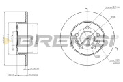 CD7056S Brzdový kotouč BREMSI