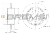 CD7060S Brzdový kotouč BREMSI