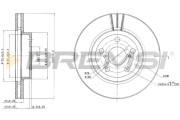 CD7064V Brzdový kotouč BREMSI