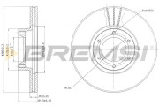 CD7067V Brzdový kotouč BREMSI