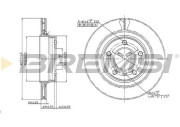 CD7073V Brzdový kotouč BREMSI