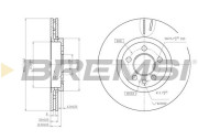CD7080V Brzdový kotouč BREMSI