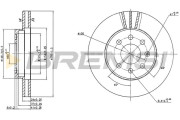 CD7097V Brzdový kotouč BREMSI