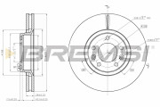 CD7103V Brzdový kotouč BREMSI