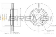 CD7108V Brzdový kotouč BREMSI