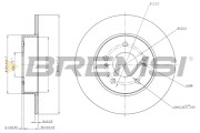CD7110S Brzdový kotouč BREMSI