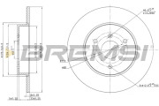 CD7111S Brzdový kotouč BREMSI