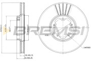 CD7113V Brzdový kotouč BREMSI