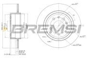 CD7116S Brzdový kotouč BREMSI