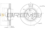 CD7123V Brzdový kotouč BREMSI