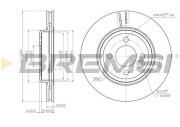 CD7127V Brzdový kotouč BREMSI