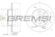CD7129S Brzdový kotouč BREMSI