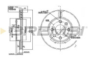 CD7130V Brzdový kotouč BREMSI