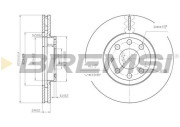 CD7131V Brzdový kotouč BREMSI