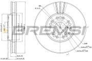 CD7134V Brzdový kotouč BREMSI