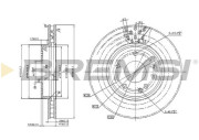 CD7135V Brzdový kotouč BREMSI
