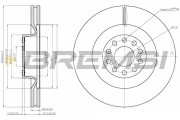 CD7137V Brzdový kotouč BREMSI