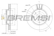 CD7142V Brzdový kotouč BREMSI