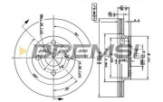 CD7149V Brzdový kotouč BREMSI