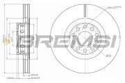 CD7150V Brzdový kotouč BREMSI