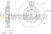 CD7154V Brzdový kotouč BREMSI