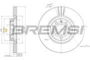 CD7156V Brzdový kotouč BREMSI