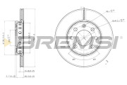 CD7161V Brzdový kotouč BREMSI