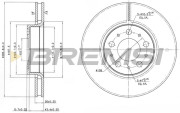 CD7163V Brzdový kotouč BREMSI