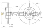 CD7167V Brzdový kotouč BREMSI