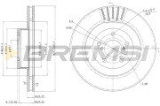 CD7175V Brzdový kotouč BREMSI