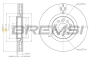 CD7180V Brzdový kotouč BREMSI