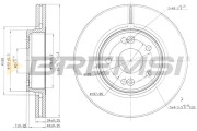 CD7182V Brzdový kotouč BREMSI