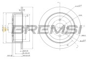CD7187S Brzdový kotouč BREMSI