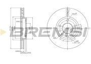 CD7191V Brzdový kotouč BREMSI