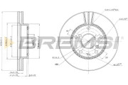 CD7192V Brzdový kotouč BREMSI